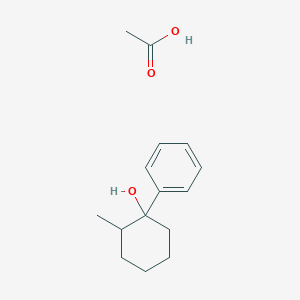 molecular formula C15H22O3 B14210448 Acetic acid;2-methyl-1-phenylcyclohexan-1-ol CAS No. 823813-31-6