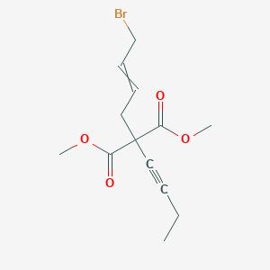 molecular formula C13H17BrO4 B14210457 Dimethyl (4-bromobut-2-en-1-yl)(but-1-yn-1-yl)propanedioate CAS No. 802918-66-7