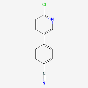 molecular formula C12H7ClN2 B1421047 4-(2-Chloro-5-pyridyl)benzonitrile CAS No. 919496-21-2