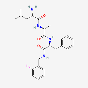 molecular formula C25H33IN4O3 B14210473 L-Leucyl-L-alanyl-N-[(2-iodophenyl)methyl]-L-phenylalaninamide CAS No. 824405-70-1