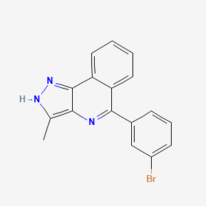 molecular formula C17H12BrN3 B14210475 1H-Pyrazolo[4,3-c]isoquinoline, 5-(3-bromophenyl)-3-methyl- CAS No. 824968-60-7