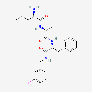 molecular formula C25H33IN4O3 B14210496 D-Leucyl-L-alanyl-N-[(3-iodophenyl)methyl]-L-phenylalaninamide CAS No. 824406-86-2