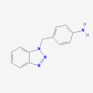 molecular formula C13H12N4 B142105 4-((1H-Benzo[d][1,2,3]triazol-1-yl)methyl)aniline CAS No. 129075-89-4