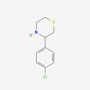 molecular formula C10H12ClNS B1421054 3-(4-Chlorophenyl)thiomorpholine CAS No. 1082847-79-7