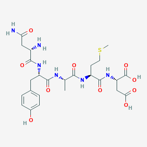 molecular formula C25H36N6O10S B14210587 L-Asparaginyl-L-tyrosyl-L-alanyl-L-methionyl-L-aspartic acid CAS No. 827300-43-6