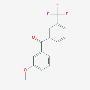 molecular formula C15H11F3O2 B1421060 3-Methoxy-3'-trifluoromethylbenzophenone CAS No. 1182755-37-8