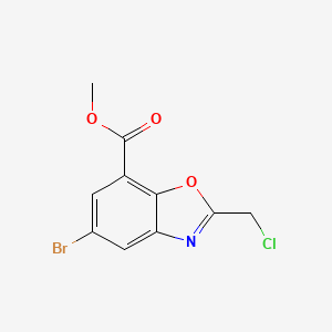 molecular formula C10H7BrClNO3 B1421062 Methyl 5-bromo-2-(chloromethyl)-1,3-benzoxazole-7-carboxylate CAS No. 1221792-54-6