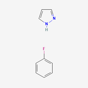 molecular formula C9H9FN2 B14210701 fluorobenzene;1H-pyrazole CAS No. 835653-12-8