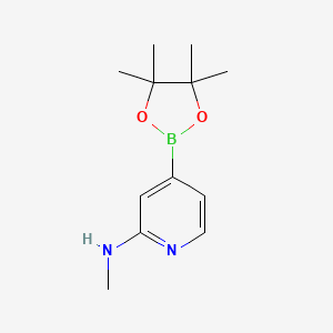 molecular formula C12H19BN2O2 B1421073 N-Methyl-4-(4,4,5,5-tetramethyl-1,3,2-dioxaborolan-2-YL)pyridin-2-amine CAS No. 1350913-08-4
