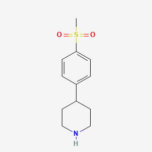 molecular formula C12H17NO2S B1421075 4-(4-(Methylsulfonyl)phenyl)piperidine CAS No. 885274-65-7