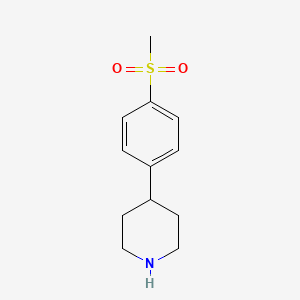 molecular formula C12H17NO2S B1421075 4-(4-Methanesulfonyl-phenyl)-piperidine CAS No. 885274-65-7