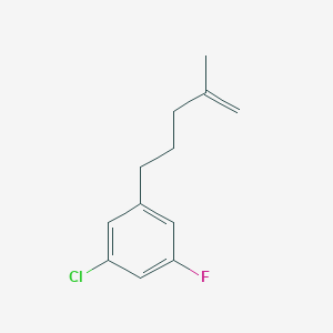 molecular formula C12H14ClF B1421076 5-(3-氯-5-氟苯基)-2-甲基-1-戊烯 CAS No. 1143461-51-1