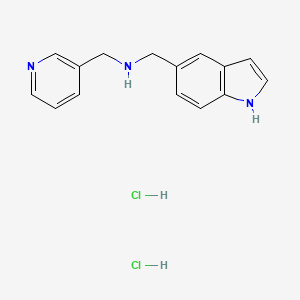 molecular formula C15H17Cl2N3 B1421081 N-(1H-吲哚-5-基甲基)-N-(吡啶-3-基甲基)-胺二盐酸盐 CAS No. 1185295-06-0