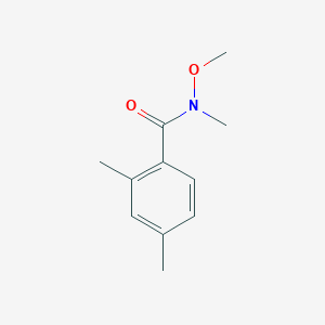 molecular formula C11H15NO2 B1421086 N-methoxy-N,2,4-trimethylbenzamide CAS No. 1221346-39-9