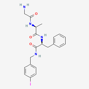 molecular formula C21H25IN4O3 B14210864 Glycyl-L-alanyl-N-[(4-iodophenyl)methyl]-L-phenylalaninamide CAS No. 824405-73-4