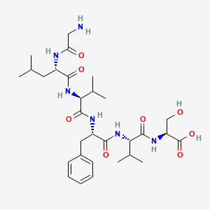 molecular formula C30H48N6O8 B14210925 L-Serine, glycyl-L-leucyl-L-valyl-L-phenylalanyl-L-valyl- CAS No. 574750-00-8