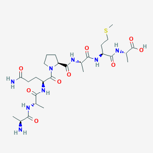 molecular formula C27H46N8O9S B14210935 L-Alanyl-L-alanyl-L-glutaminyl-L-prolyl-L-alanyl-L-methionyl-L-alanine CAS No. 827018-38-2