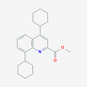 molecular formula C23H29NO2 B14210965 Methyl 4,8-dicyclohexylquinoline-2-carboxylate CAS No. 753487-62-6