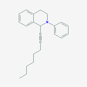 molecular formula C23H27N B14210990 Isoquinoline, 1,2,3,4-tetrahydro-1-(1-octynyl)-2-phenyl- CAS No. 823814-02-4