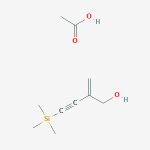 molecular formula C10H18O3Si B14210992 Acetic acid;2-methylidene-4-trimethylsilylbut-3-yn-1-ol CAS No. 824948-64-3