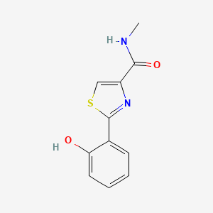 molecular formula C11H10N2O2S B14211001 N-Methyl-2-(6-oxocyclohexa-2,4-dien-1-ylidene)-2,3-dihydro-1,3-thiazole-4-carboxamide CAS No. 828936-82-9
