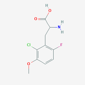 molecular formula C10H11ClFNO3 B1421102 2-Amino-3-(2-chloro-6-fluoro-3-methoxyphenyl)propanoic acid CAS No. 1256482-61-7