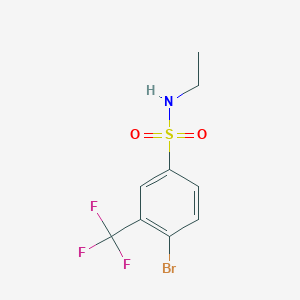 molecular formula C9H9BrF3NO2S B1421105 4-Bromo-N-ethyl-3-(trifluoromethyl)benzenesulfonamide CAS No. 1020252-99-6