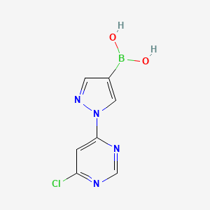 molecular formula C7H6BClN4O2 B1421106 1-(6-Chloropyrimidin-4-yl)pyrazole-4-boronic acid CAS No. 1072945-81-3