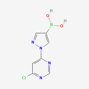 molecular formula C7H6BClN4O2 B1421106 (1-(6-Chloropyrimidin-4-yl)-1H-pyrazol-4-yl)boronic acid CAS No. 1072945-81-3