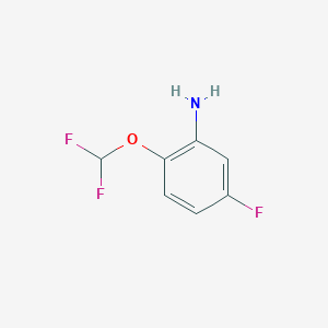 molecular formula C7H6F3NO B1421108 2-(Difluoromethoxy)-5-fluoroaniline CAS No. 1214329-65-3