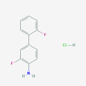 molecular formula C12H10ClF2N B1421110 2',3-Difluoro[1,1'-biphenyl]-4-ylamine hydrochloride CAS No. 1185295-11-7
