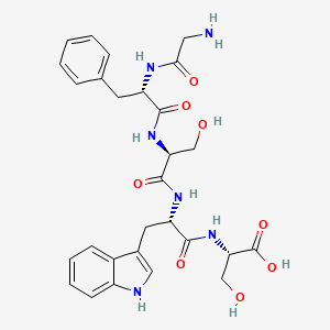 molecular formula C28H34N6O8 B14211117 Glycyl-L-phenylalanyl-L-seryl-L-tryptophyl-L-serine CAS No. 825595-56-0