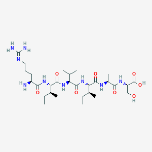 molecular formula C29H55N9O8 B14211118 L-Serine, L-arginyl-L-isoleucyl-L-valyl-L-isoleucyl-L-alanyl- CAS No. 618856-93-2