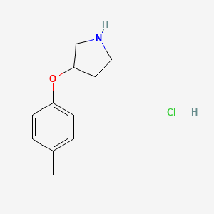 molecular formula C11H16ClNO B1421112 3-(4-Methylphenoxy)pyrrolidine hydrochloride CAS No. 1185073-53-3