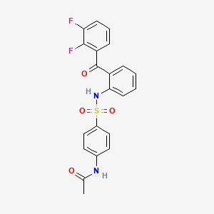 molecular formula C21H16F2N2O4S B14211121 N-(4-{[2-(2,3-Difluorobenzoyl)phenyl]sulfamoyl}phenyl)acetamide CAS No. 827576-96-5