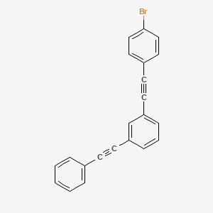 molecular formula C22H13Br B14211122 Benzene, 1-[(4-bromophenyl)ethynyl]-3-(phenylethynyl)- CAS No. 832744-39-5