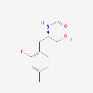 molecular formula C12H16FNO2 B14211168 N-[(2S)-1-(2-fluoro-4-methylphenyl)-3-hydroxypropan-2-yl]acetamide CAS No. 581101-45-3