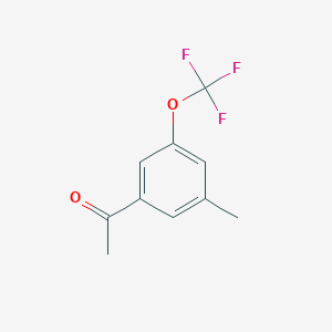 molecular formula C10H9F3O2 B1421120 3'-Methyl-5'-(trifluoromethoxy)acetophenone CAS No. 916420-58-1