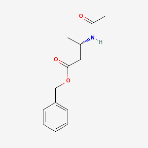 molecular formula C13H17NO3 B14211200 Butanoic acid, 3-(acetylamino)-, phenylmethyl ester, (3S)- CAS No. 623932-51-4