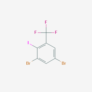molecular formula C7H2Br2F3I B1421122 3,5-Dibromo-2-iodobenzotrifluoride CAS No. 1027512-22-6