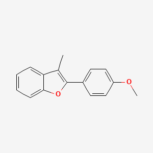 molecular formula C16H14O2 B14211246 Benzofuran, 2-(4-methoxyphenyl)-3-methyl- CAS No. 568593-07-7
