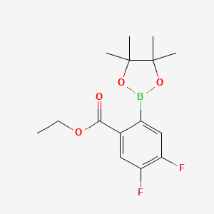 molecular formula C15H19BF2O4 B1421129 2-(Ethoxycarbonyl)-4,5-difluorophenylboronic acid pinacol ester CAS No. 1334164-30-5