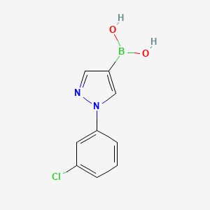 molecular formula C9H8BClN2O2 B1421130 1-(3-Chlorophenyl)pyrazole-4-boronic acid CAS No. 1072945-88-0