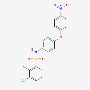 molecular formula C19H15ClN2O5S B14211311 Benzenesulfonamide, 3-chloro-2-methyl-N-[4-(4-nitrophenoxy)phenyl]- CAS No. 823782-38-3