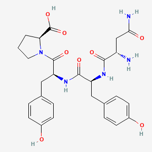 molecular formula C27H33N5O8 B14211313 L-Proline, L-asparaginyl-L-tyrosyl-L-tyrosyl- CAS No. 821772-10-5