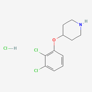 molecular formula C11H14Cl3NO B1421135 4-(2,3-二氯苯氧基)哌啶盐酸盐 CAS No. 817186-91-7