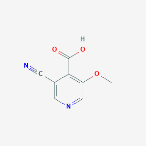 molecular formula C8H6N2O3 B1421137 3-Cyano-5-methoxyisonicotinic acid CAS No. 1138444-09-3