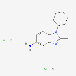 molecular formula C14H20ClN3 B1421152 1-Cyclohexyl-2-methyl-1h-benzoimidazol-5-ylamine dihydrochloride CAS No. 1185300-01-9
