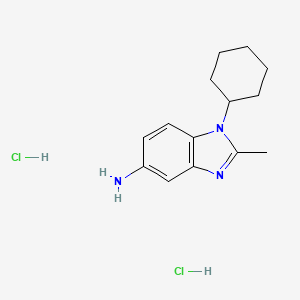 molecular formula C14H21Cl2N3 B1421152 1-Cyclohexyl-2-methyl-1h-benzoimidazol-5-ylamine dihydrochloride CAS No. 1185300-01-9