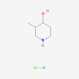 molecular formula C6H14ClNO B1421153 3-Methylpiperidin-4-ol hydrochloride CAS No. 1185293-84-8